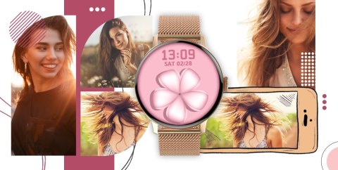 Giewont Smartwatch Giewont Supernova SmartCall GW330-1 Rose Gold Shine/Powder Pink Giewont Smartwatch Giewont Supernova SmartCall GW330-1 Rose Gold Shine/Powder Pink