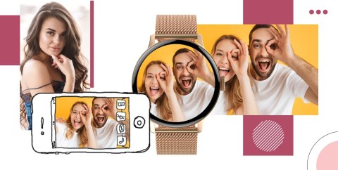 Giewont Smartwatch Giewont Supernova SmartCall GW330-1 Rose Gold Shine/Powder Pink Giewont Smartwatch Giewont Supernova SmartCall GW330-1 Rose Gold Shine/Powder Pink