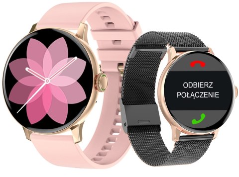 Giewont Smartwatch Giewont Supernova SmartCall GW330-4 Black Shine/Powder Pink Giewont Smartwatch Giewont Supernova SmartCall GW330-4 Black Shine/Powder Pink