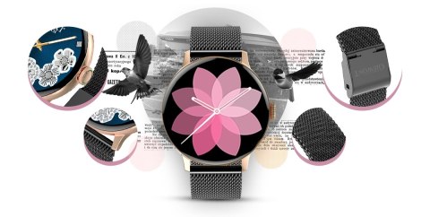 Giewont Smartwatch Giewont Supernova SmartCall GW330-4 Black Shine/Powder Pink Giewont Smartwatch Giewont Supernova SmartCall GW330-4 Black Shine/Powder Pink