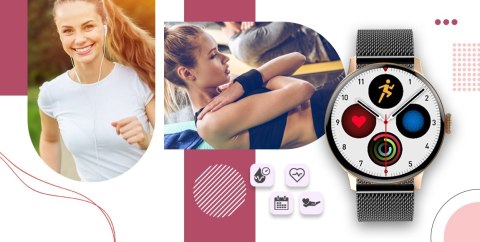 Giewont Smartwatch Giewont Supernova SmartCall GW330-4 Black Shine/Powder Pink Giewont Smartwatch Giewont Supernova SmartCall GW330-4 Black Shine/Powder Pink