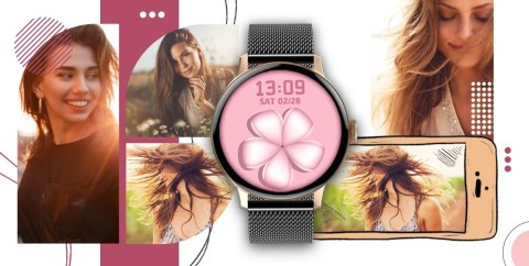 Giewont Smartwatch Giewont Supernova SmartCall GW330-4 Black Shine/Powder Pink Giewont Smartwatch Giewont Supernova SmartCall GW330-4 Black Shine/Powder Pink