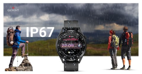 Giewont Smartwatch Giewont Vertex SmartCall GW450-1 Carbon/Carbon Silikon Giewont Smartwatch Giewont Vertex SmartCall GW450-1 Carbon/Carbon Silikon