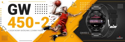 Giewont Smartwatch Giewont Vertex SmartCall GW450-2 Carbon/Carbon Leather Giewont Smartwatch Giewont Vertex SmartCall GW450-2 Carbon/Carbon Leather