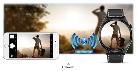 Giewont Smartwatch Giewont Vertex SmartCall GW450-2 Carbon/Carbon Leather Giewont Smartwatch Giewont Vertex SmartCall GW450-2 Carbon/Carbon Leather