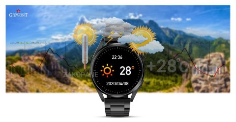 Giewont Smartwatch Giewont Vertex SmartCall GW450-2 Carbon/Carbon Leather Giewont Smartwatch Giewont Vertex SmartCall GW450-2 Carbon/Carbon Leather