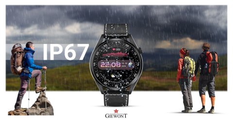Giewont Smartwatch Giewont Vertex SmartCall GW450-2 Carbon/Carbon Leather Giewont Smartwatch Giewont Vertex SmartCall GW450-2 Carbon/Carbon Leather