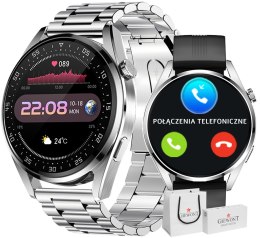 Giewont Smartwatch Giewont Vertex SmartCall GW450-4 Silver/Carbon Silikon