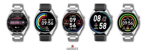 Giewont Smartwatch Giewont Vertex SmartCall GW450-5 Silver/Carbon Leather Giewont Smartwatch Giewont Vertex SmartCall GW450-5 Silver/Carbon Leather
