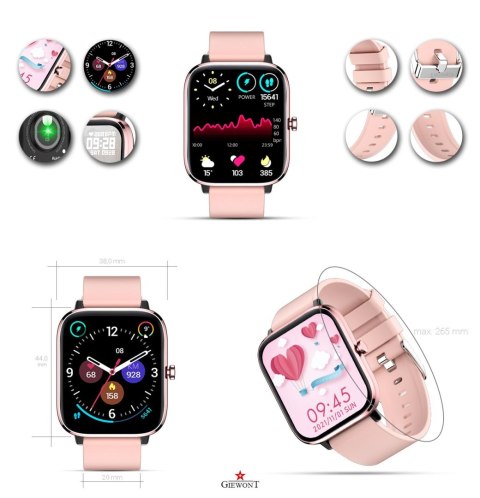 Giewont Smartwatch Giewont Dynamic SmartCall GW230-1 - Rose Gold/Powder Pink Giewont Smartwatch Giewont Dynamic SmartCall GW230-1 - Rose Gold/Powder Pink
