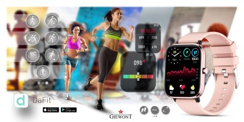 Giewont Smartwatch Giewont Dynamic SmartCall GW230-1 - Rose Gold/Powder Pink Giewont Smartwatch Giewont Dynamic SmartCall GW230-1 - Rose Gold/Powder Pink