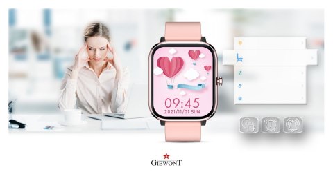 Giewont Smartwatch Giewont Dynamic SmartCall GW230-1 - Rose Gold/Powder Pink Giewont Smartwatch Giewont Dynamic SmartCall GW230-1 - Rose Gold/Powder Pink