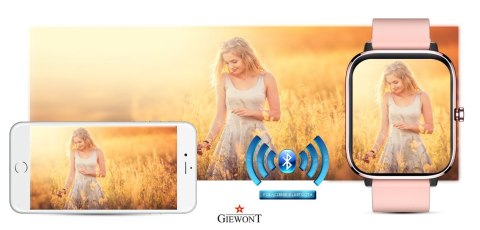 Giewont Smartwatch Giewont Dynamic SmartCall GW230-1 - Rose Gold/Powder Pink Giewont Smartwatch Giewont Dynamic SmartCall GW230-1 - Rose Gold/Powder Pink