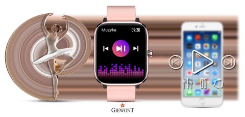 Giewont Smartwatch Giewont Dynamic SmartCall GW230-1 - Rose Gold/Powder Pink Giewont Smartwatch Giewont Dynamic SmartCall GW230-1 - Rose Gold/Powder Pink