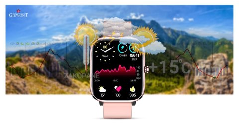 Giewont Smartwatch Giewont Dynamic SmartCall GW230-1 - Rose Gold/Powder Pink Giewont Smartwatch Giewont Dynamic SmartCall GW230-1 - Rose Gold/Powder Pink