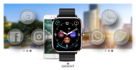 Giewont Smartwatch Giewont Dynamic SmartCall GW230-3 - Rose Gold/Black Effect Giewont Smartwatch Giewont Dynamic SmartCall GW230-3 - Rose Gold/Black Effect
