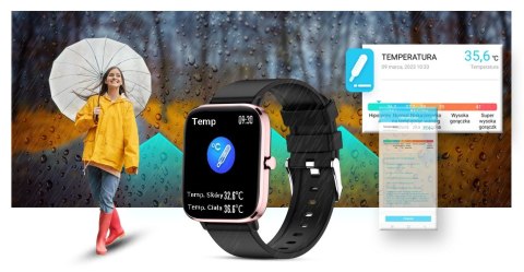 Giewont Smartwatch Giewont Dynamic SmartCall GW230-3 - Rose Gold/Black Effect Giewont Smartwatch Giewont Dynamic SmartCall GW230-3 - Rose Gold/Black Effect