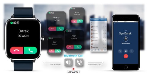 Giewont Smartwatch Giewont Dynamic SmartCall GW230-4 - Silver/Deep Ocean Giewont Smartwatch Giewont Dynamic SmartCall GW230-4 - Silver/Deep Ocean