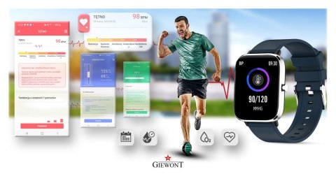 Giewont Smartwatch Giewont Dynamic SmartCall GW230-4 - Silver/Deep Ocean Giewont Smartwatch Giewont Dynamic SmartCall GW230-4 - Silver/Deep Ocean
