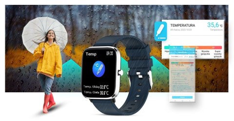 Giewont Smartwatch Giewont Dynamic SmartCall GW230-4 - Silver/Deep Ocean Giewont Smartwatch Giewont Dynamic SmartCall GW230-4 - Silver/Deep Ocean