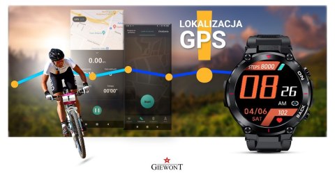 Giewont Smartwatch Giewont Pionier GPS GW460-1 - Carbon Giewont Smartwatch Giewont Pionier GPS GW460-1 - Carbon