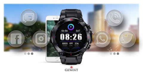 Giewont Smartwatch Giewont Pionier GPS GW460-1 - Carbon Giewont Smartwatch Giewont Pionier GPS GW460-1 - Carbon