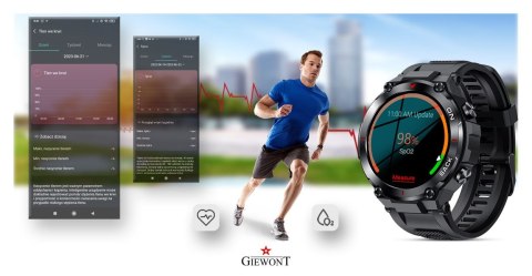 Giewont Smartwatch Giewont Pionier GPS GW460-1 - Carbon Giewont Smartwatch Giewont Pionier GPS GW460-1 - Carbon