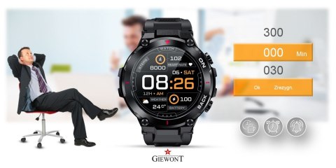 Giewont Smartwatch Giewont Pionier GPS GW460-1 - Carbon Giewont Smartwatch Giewont Pionier GPS GW460-1 - Carbon