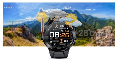 Giewont Smartwatch Giewont Pionier GPS GW460-1 - Carbon Giewont Smartwatch Giewont Pionier GPS GW460-1 - Carbon
