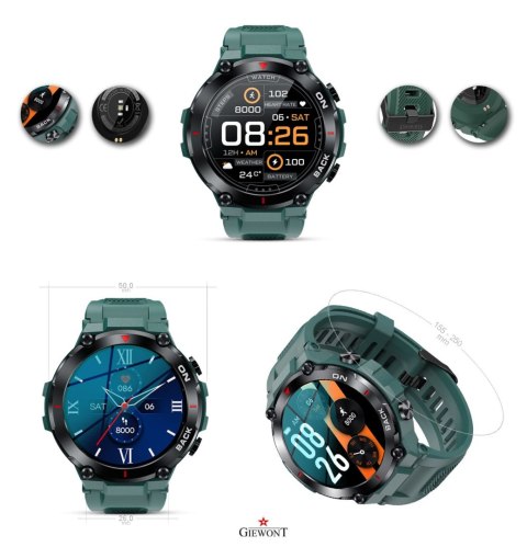 Giewont Smartwatch Giewont Pionier GPS GW460-2 - Sea Green Giewont Smartwatch Giewont Pionier GPS GW460-2 - Sea Green