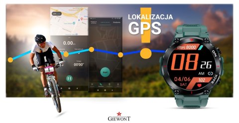 Giewont Smartwatch Giewont Pionier GPS GW460-2 - Sea Green Giewont Smartwatch Giewont Pionier GPS GW460-2 - Sea Green