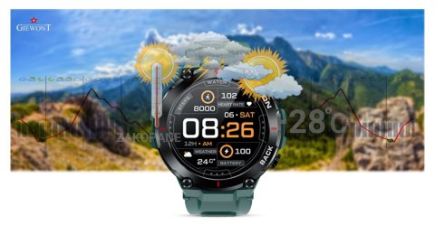 Giewont Smartwatch Giewont Pionier GPS GW460-2 - Sea Green Giewont Smartwatch Giewont Pionier GPS GW460-2 - Sea Green