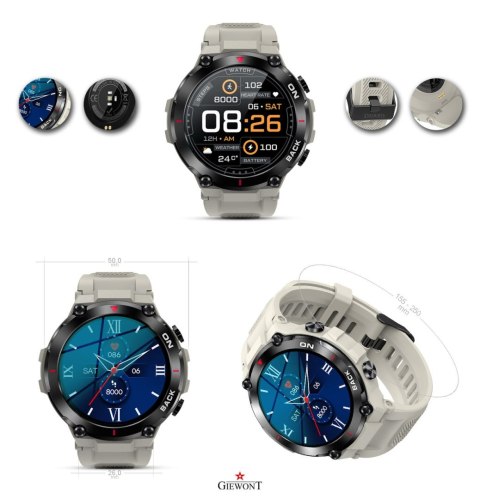 Giewont Smartwatch Giewont Pionier GPS GW460-3 - Light Stone Giewont Smartwatch Giewont Pionier GPS GW460-3 - Light Stone
