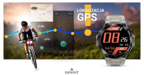 Giewont Smartwatch Giewont Pionier GPS GW460-3 - Light Stone Giewont Smartwatch Giewont Pionier GPS GW460-3 - Light Stone