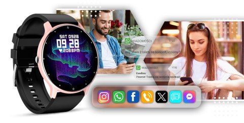 Giewont Smartwatch Giewont Sport Around GW120-3 - Rose Gold/Black Effect Giewont Smartwatch Giewont Sport Around GW120-3 - Rose Gold/Black Effect