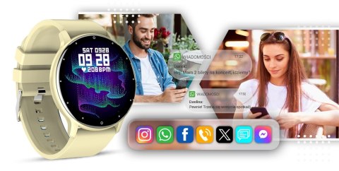 Giewont Smartwatch Giewont Sport Around GW120-6 - Ivory Effect Giewont Smartwatch Giewont Sport Around GW120-6 - Ivory Effect
