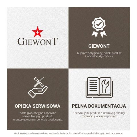 Giewont Zegarek Damski GIEWONT Harmony GW1970-1 Pure White/Gold Effect Giewont Zegarek Damski GIEWONT Harmony GW1970-1 Pure White/Gold Effect