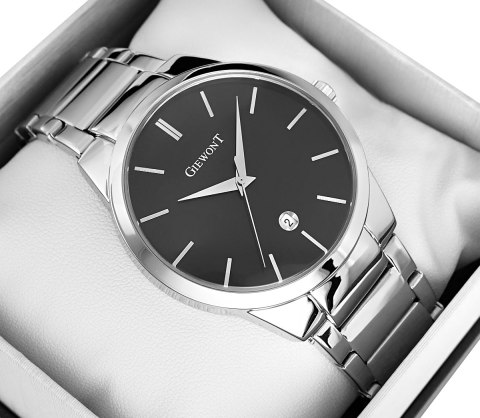 Giewont Zegarek Męski GIEWONT Timeless GW4290-2 Silver/Black Giewont Zegarek Męski GIEWONT Timeless GW4290-2 Silver/Black