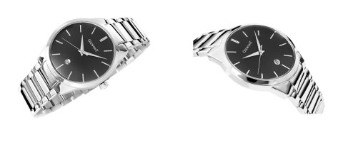 Giewont Zegarek Męski GIEWONT Timeless GW4290-2 Silver/Black Giewont Zegarek Męski GIEWONT Timeless GW4290-2 Silver/Black