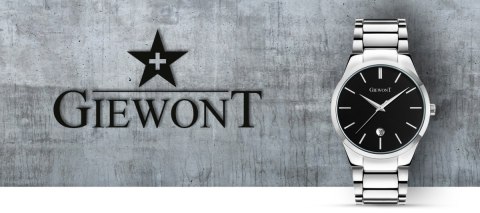 Giewont Zegarek Męski GIEWONT Timeless GW4290-2 Silver/Black Giewont Zegarek Męski GIEWONT Timeless GW4290-2 Silver/Black