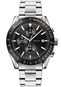 Giewont Zegarek Męski Giewont PrimeChrono GW8620-1 Chronograf Silver/Black