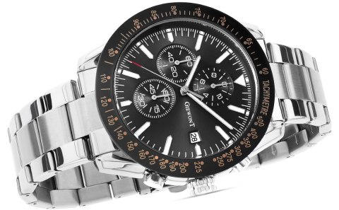 Giewont Zegarek Męski Giewont PrimeChrono GW8620-1 Chronograf Silver/Black Giewont Zegarek Męski Giewont PrimeChrono GW8620-1 Chronograf Silver/Black