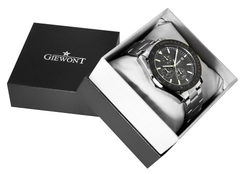 Giewont Zegarek Męski Giewont PrimeChrono GW8620-1 Chronograf Silver/Black Giewont Zegarek Męski Giewont PrimeChrono GW8620-1 Chronograf Silver/Black