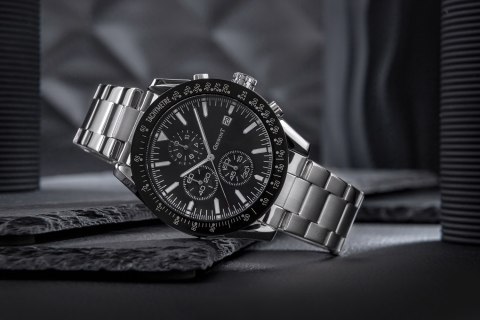 Giewont Zegarek Męski Giewont PrimeChrono GW8620-1 Chronograf Silver/Black Giewont Zegarek Męski Giewont PrimeChrono GW8620-1 Chronograf Silver/Black