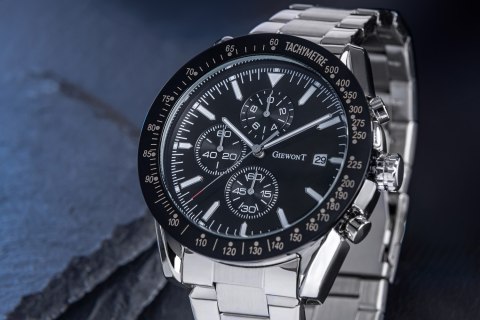 Giewont Zegarek Męski Giewont PrimeChrono GW8620-1 Chronograf Silver/Black Giewont Zegarek Męski Giewont PrimeChrono GW8620-1 Chronograf Silver/Black