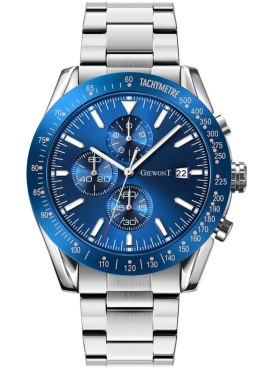 Giewont Zegarek Męski Giewont PrimeChrono GW8620-2 Chronograf Silver/Blue