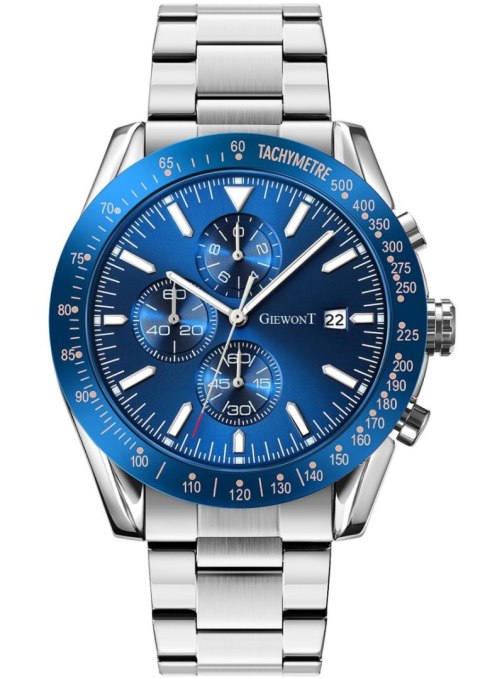 Giewont Zegarek Męski Giewont PrimeChrono GW8620-2 Chronograf Silver/Blue Giewont Zegarek Męski Giewont PrimeChrono GW8620-2 Chronograf Silver/Blue