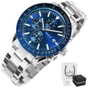 Giewont Zegarek Męski Giewont PrimeChrono GW8620-2 Chronograf Silver/Blue