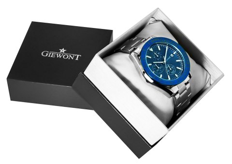 Giewont Zegarek Męski Giewont PrimeChrono GW8620-2 Chronograf Silver/Blue Giewont Zegarek Męski Giewont PrimeChrono GW8620-2 Chronograf Silver/Blue