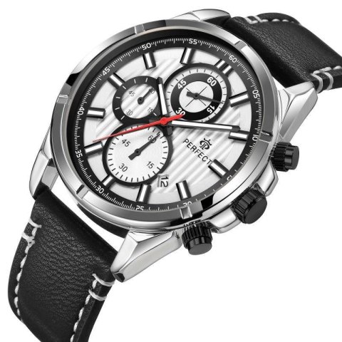 PERFECT Zegarek Męski Perfect Chronograf CH03L-02 + Box PERFECT Zegarek Męski Perfect Chronograf CH03L-02 + Box